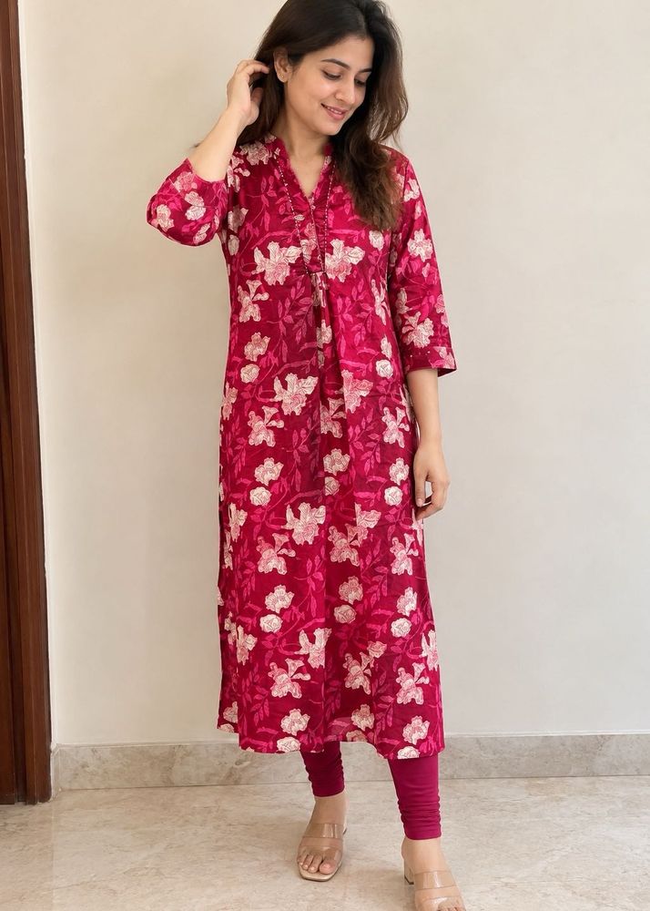 Vibrant Floral Print Kurta