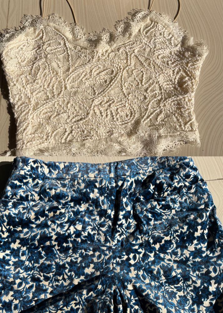Floral Shorts with cami top