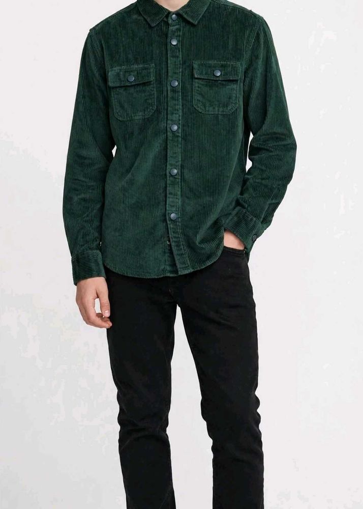 Elegant Green cargo pattrn shirt