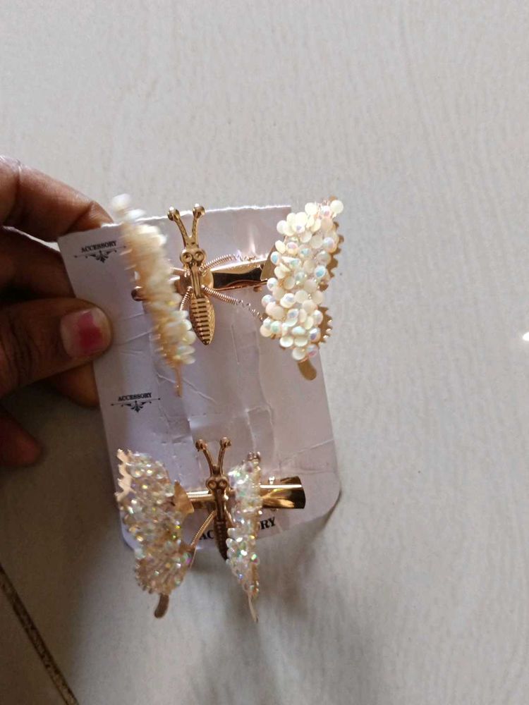 Butterfly Hair Clips - Set of 2