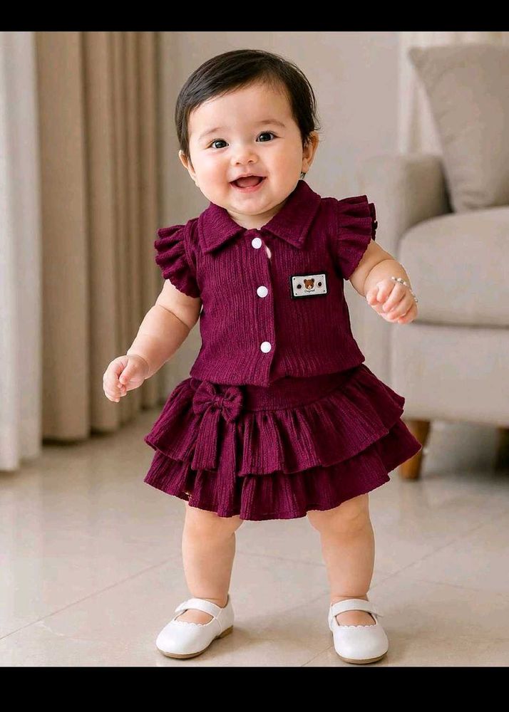 Stunning Red Baby Girl Dress with Matching Cap&amp; pu