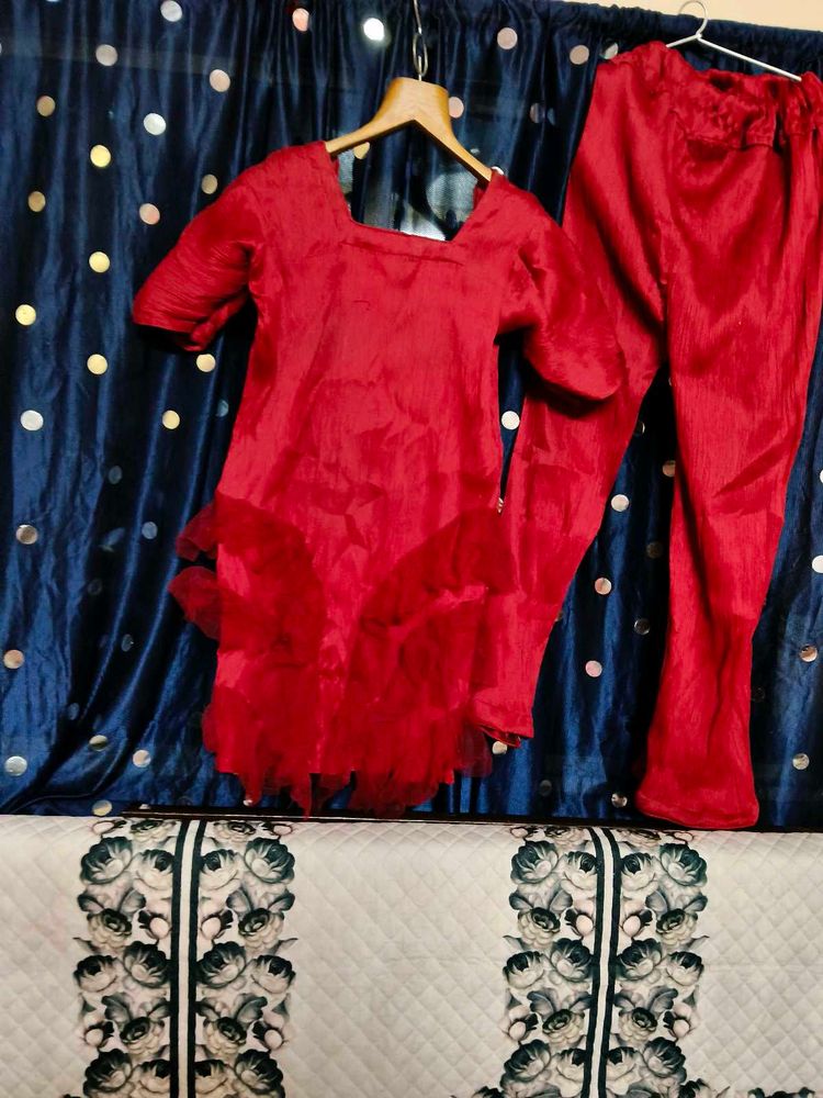 Elegant Maroon Ethnic Dress