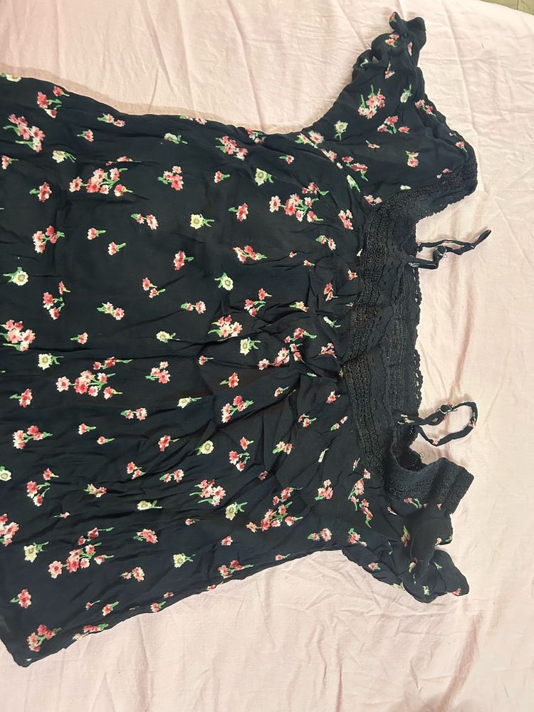 Ginger by Lifestyle Chic Floral Print Smocked Top