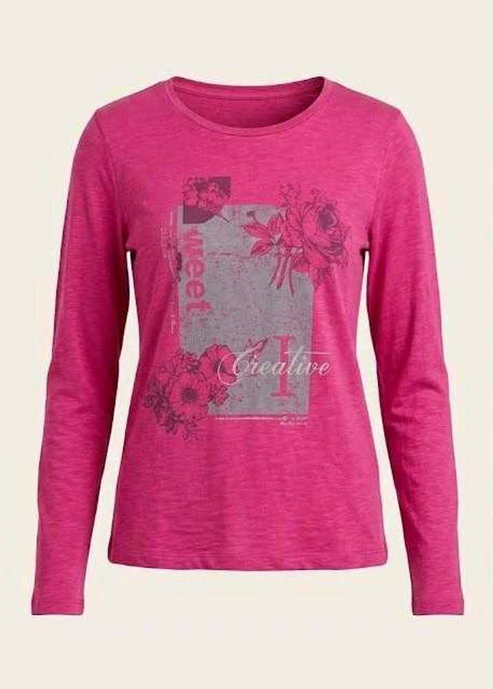 Pink Graphic Print full sleeve Tee