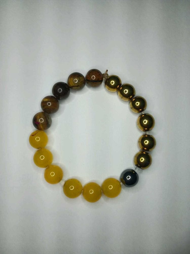 money magnet bracelet - pyrite citrine tiger's eye