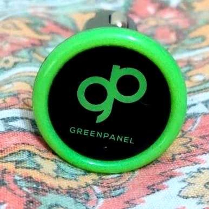 USB Car charger Adaptor Green Panel
