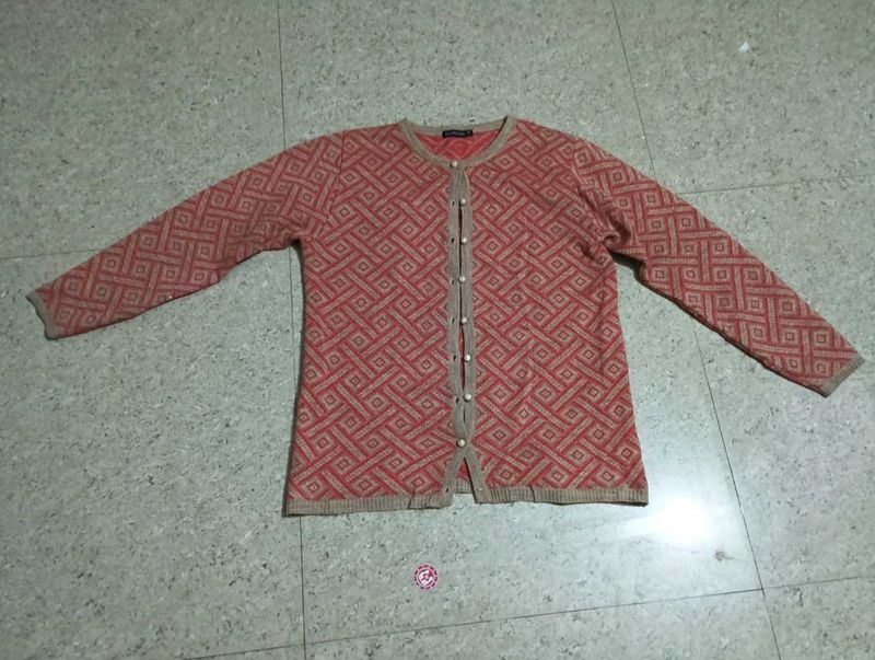 Elegant Geometric Pattern Cardigan