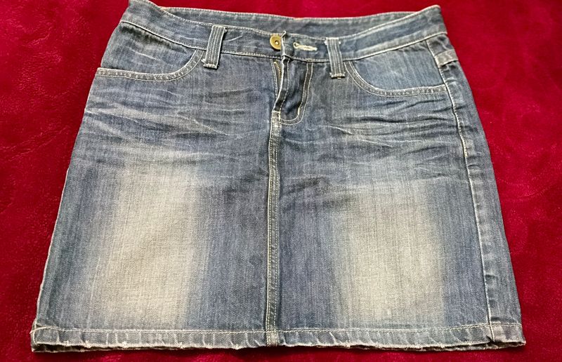 Brand New Dark Blue Denim Skirt
