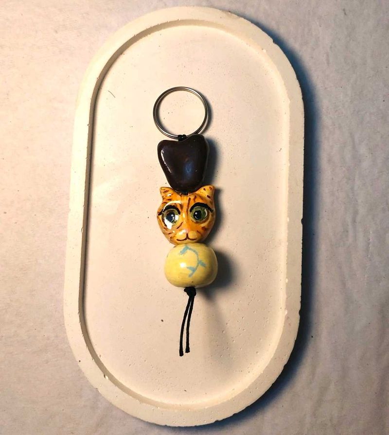 Cute Cat Keychain Charm