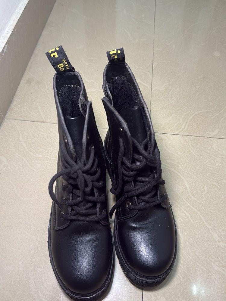 Classic Black Combat Boots