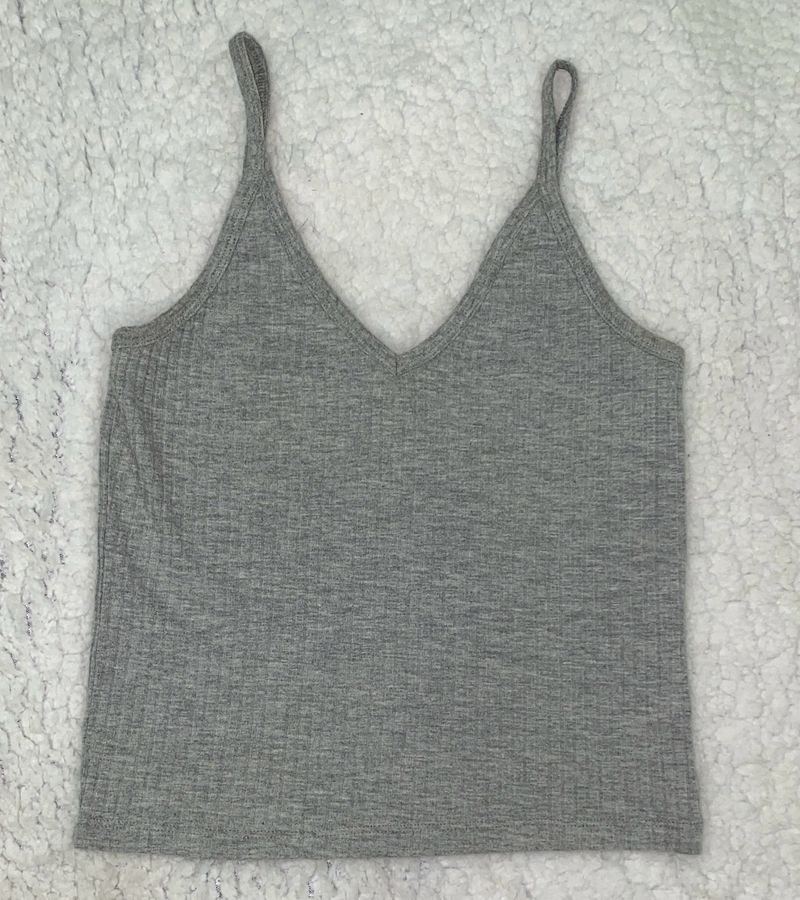 perfect fitted grey tank top