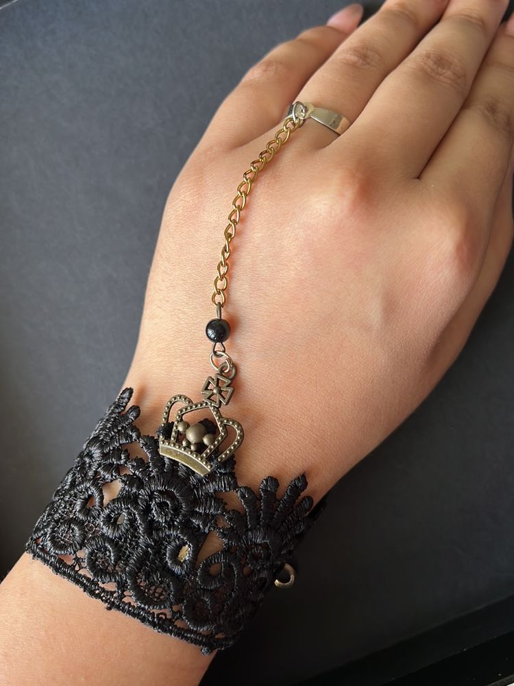 Hand Bracelet With A Ring