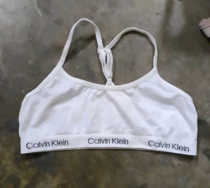 Calvin Klein White Sports Bra