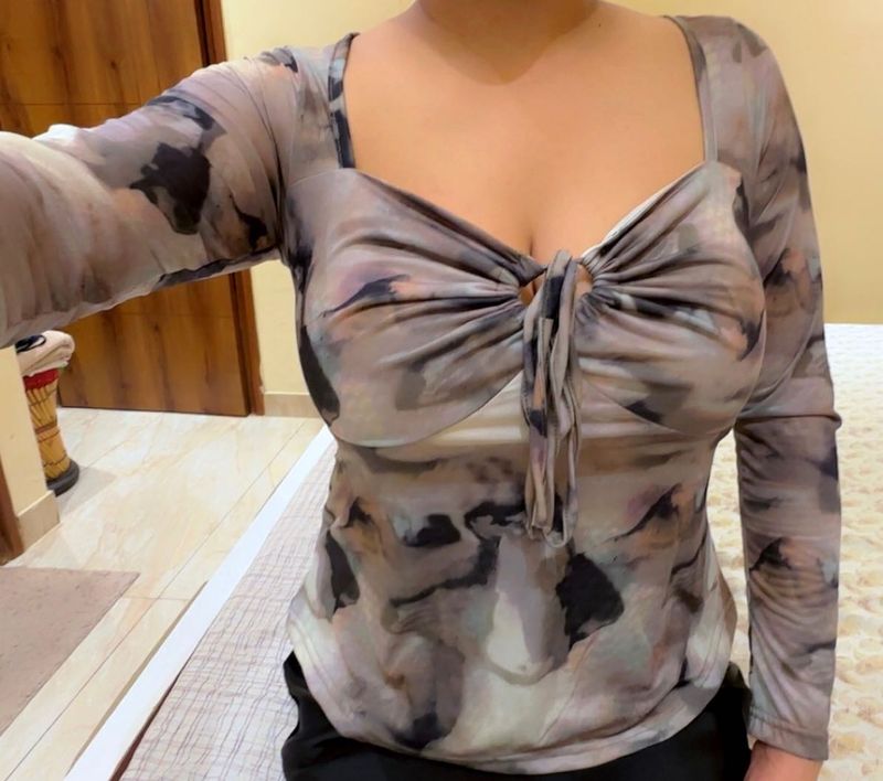 Tie-Front Top
