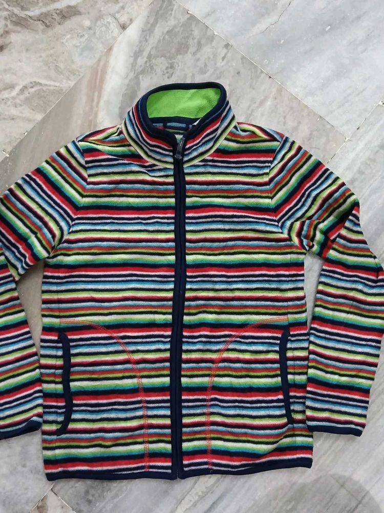 Uniqlo Colorful Striped Fleece Jacket