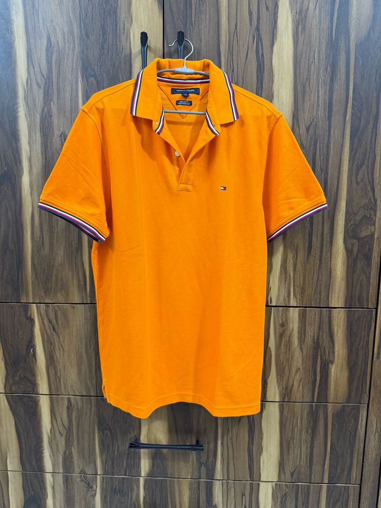Tommy Hilfiger Orange Polo Shirt
