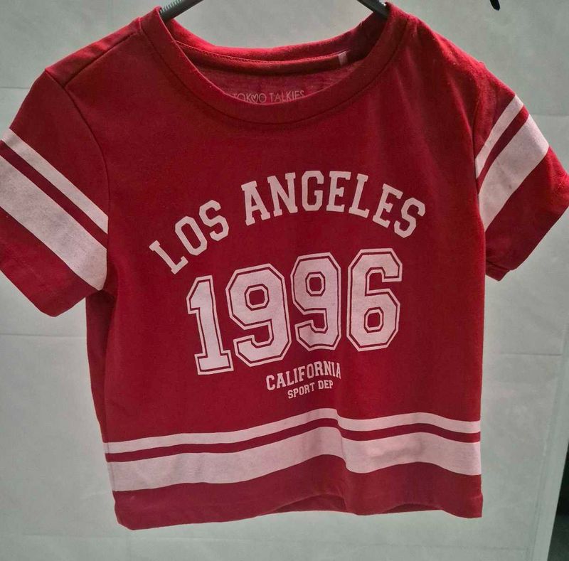 Red Crop Tshirt