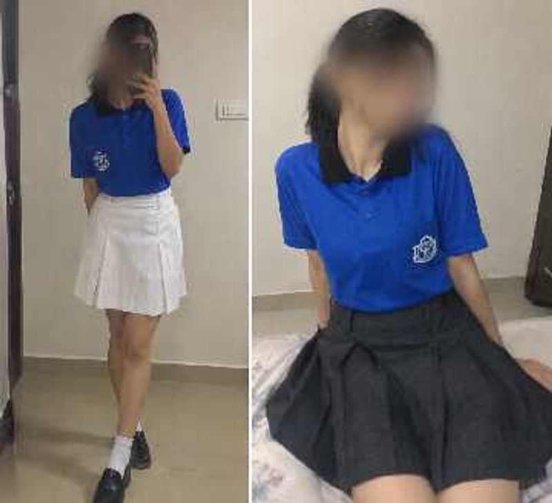 School Uniform Set: 3 Skirts,1 t-shirt