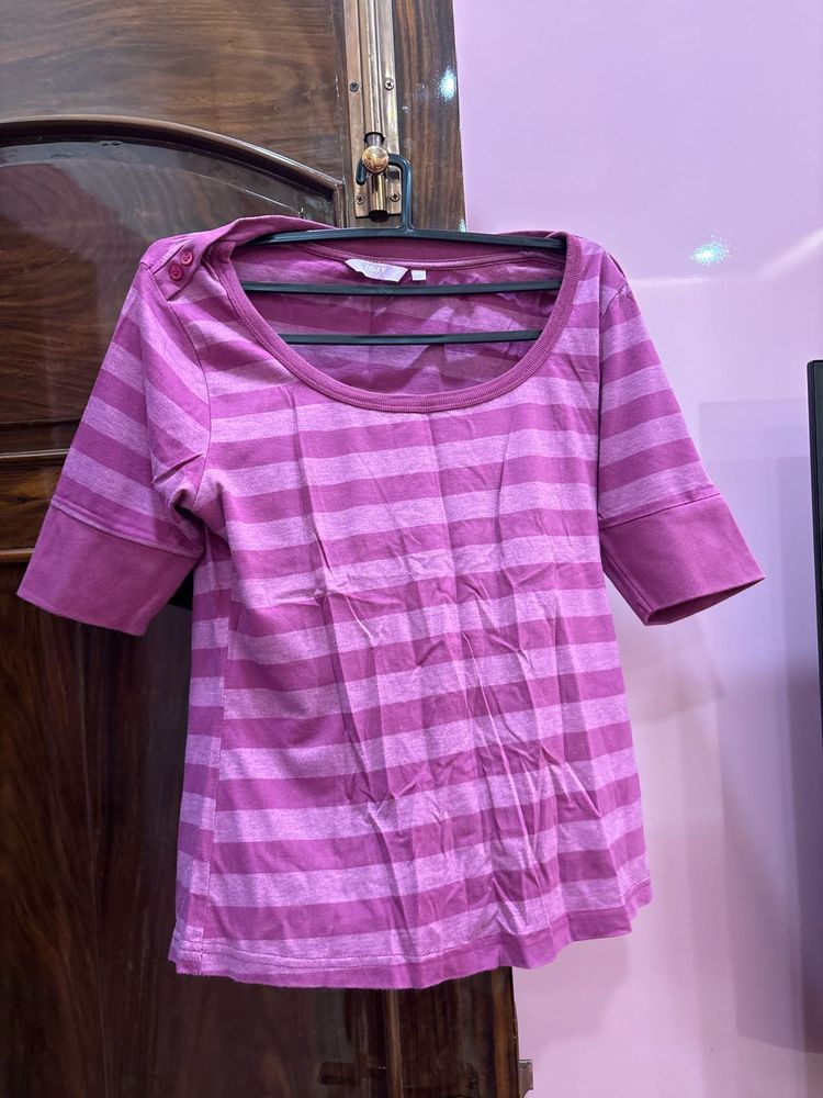 Purple Striped T-Shirt