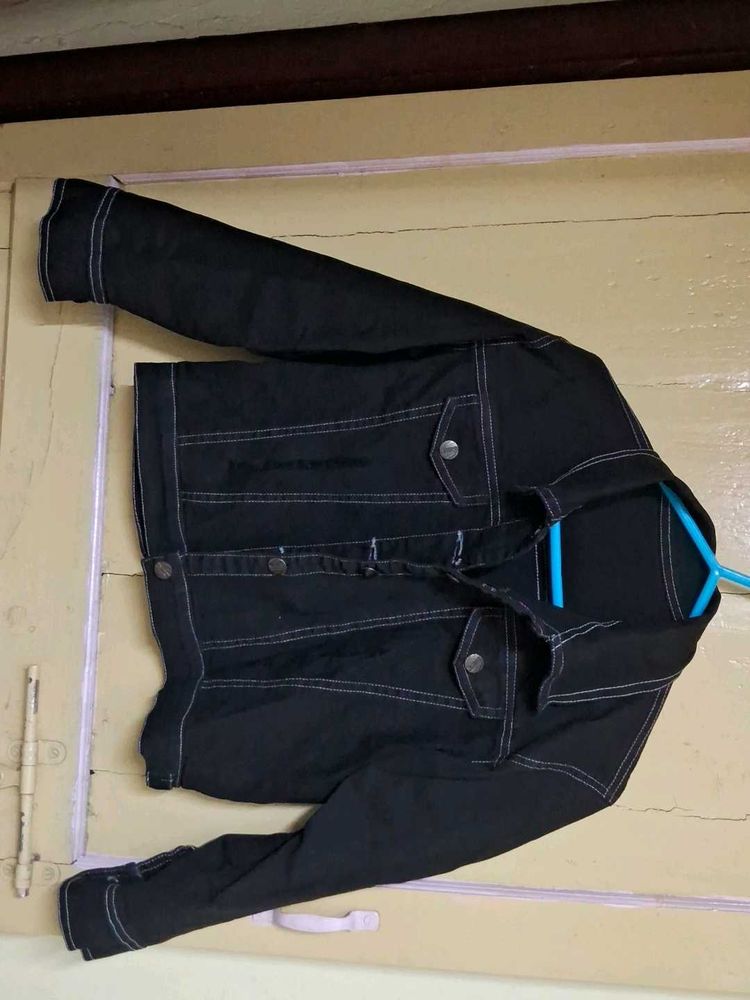 Classic Black Denim Jacket