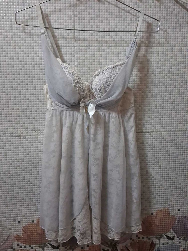 Elegant Lace Trim Nightgown