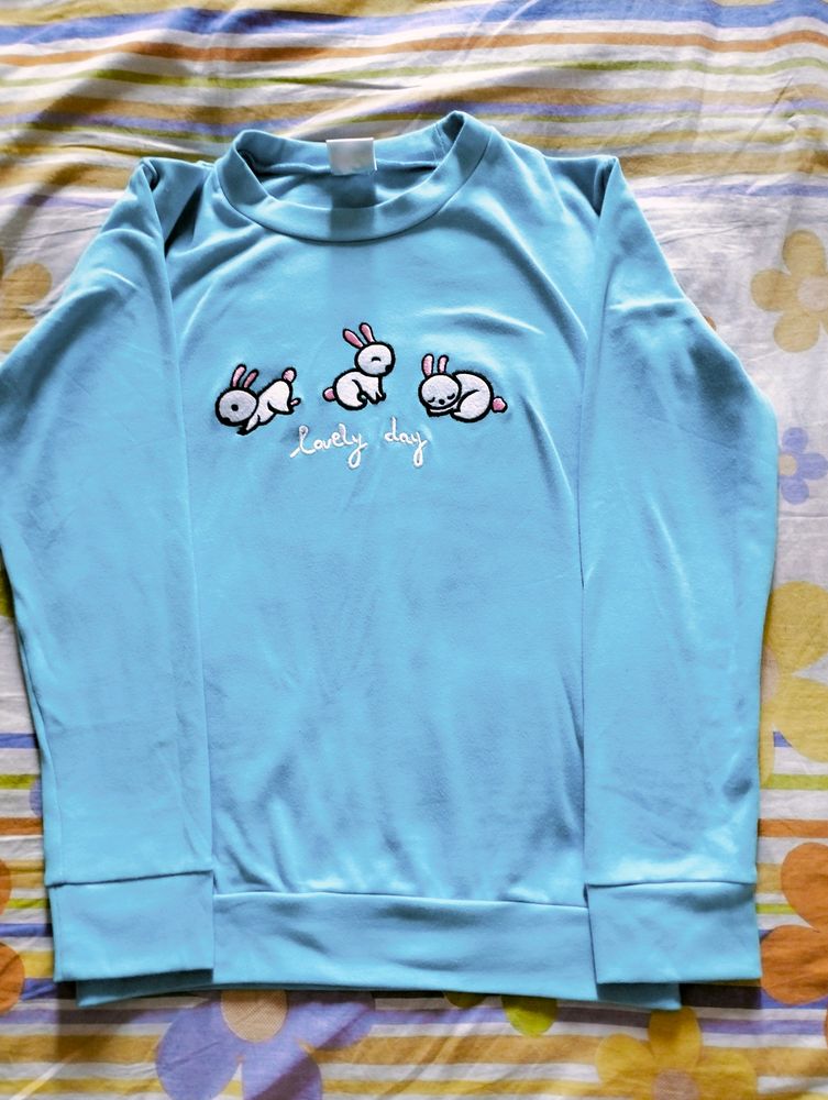 sweatshirt in colour light blue