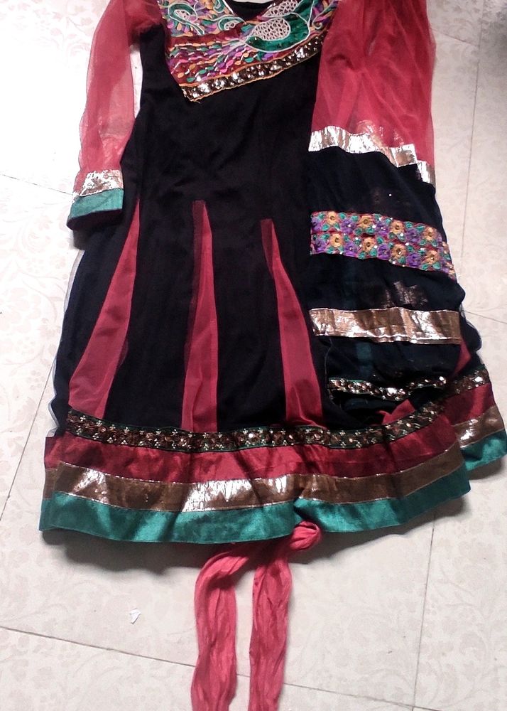 Party Wear Gol Dress,dupatta, Leggings , Pretty Em