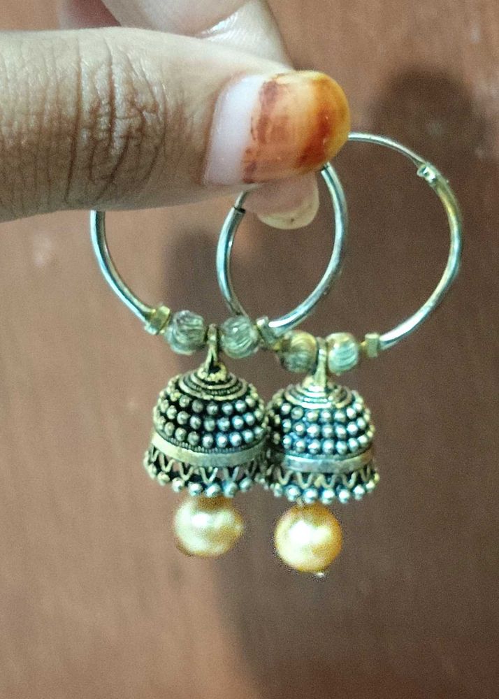 Jhumka Earrings with Pearls
