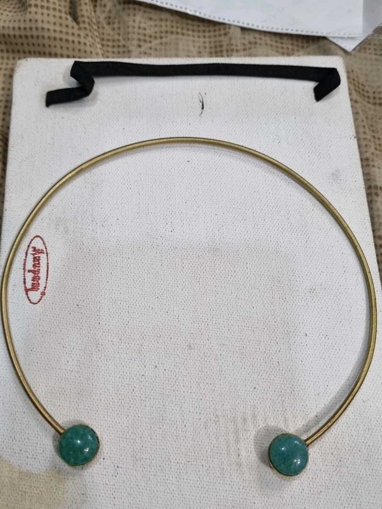 Boho Hasli Choker Necklace with Turquoise Stones