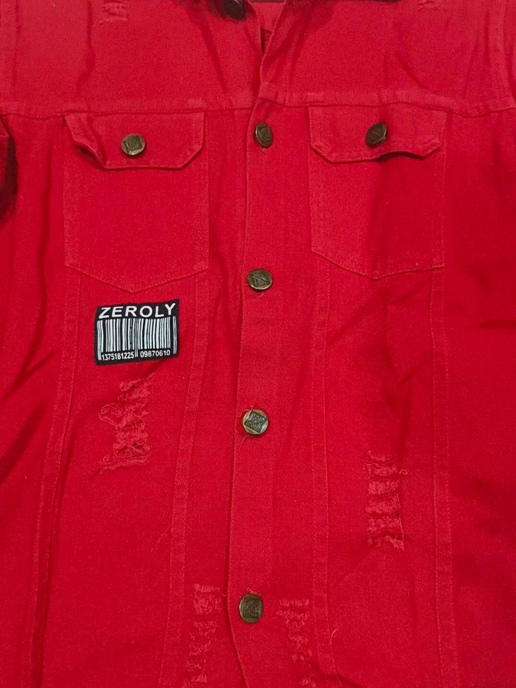 Red Denim Jacket