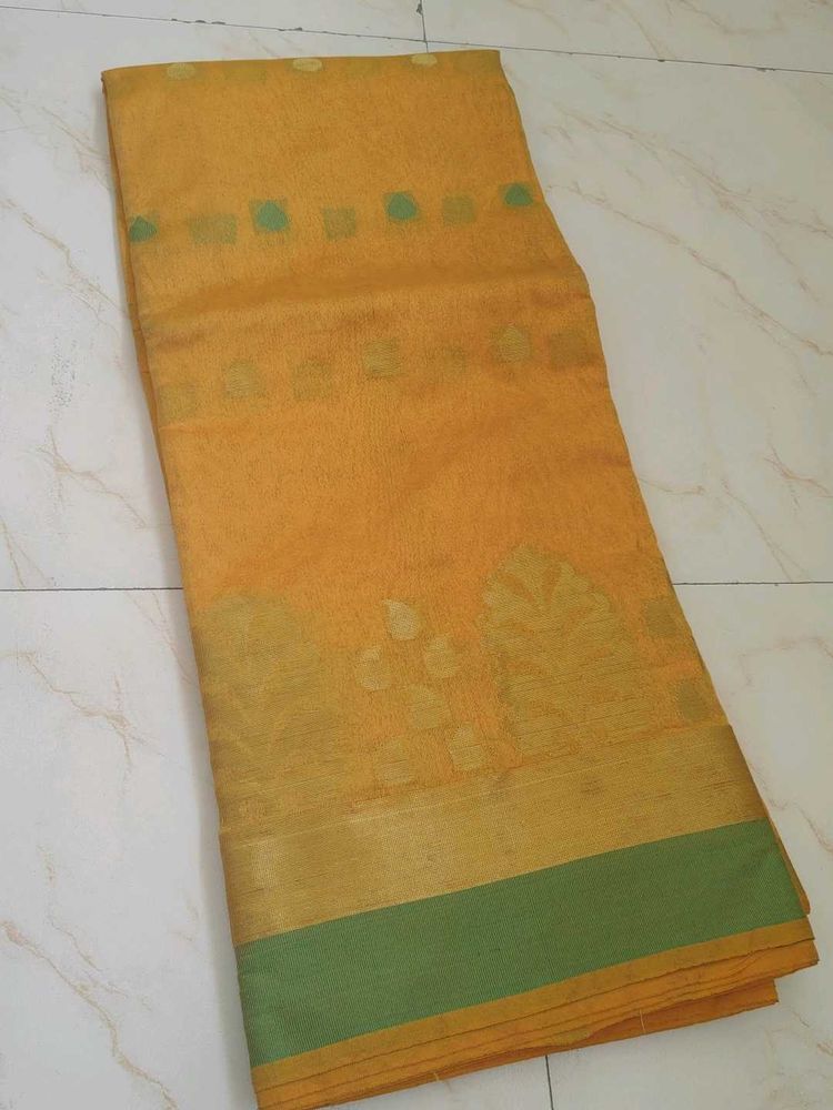 Elegant Yellow Saree Brand New