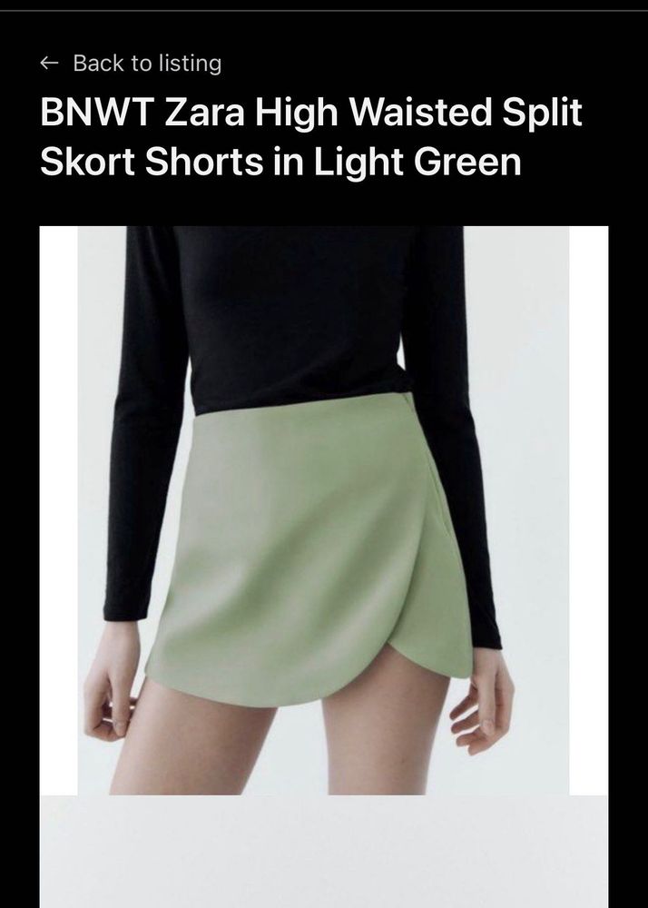 Pastel Green Skort