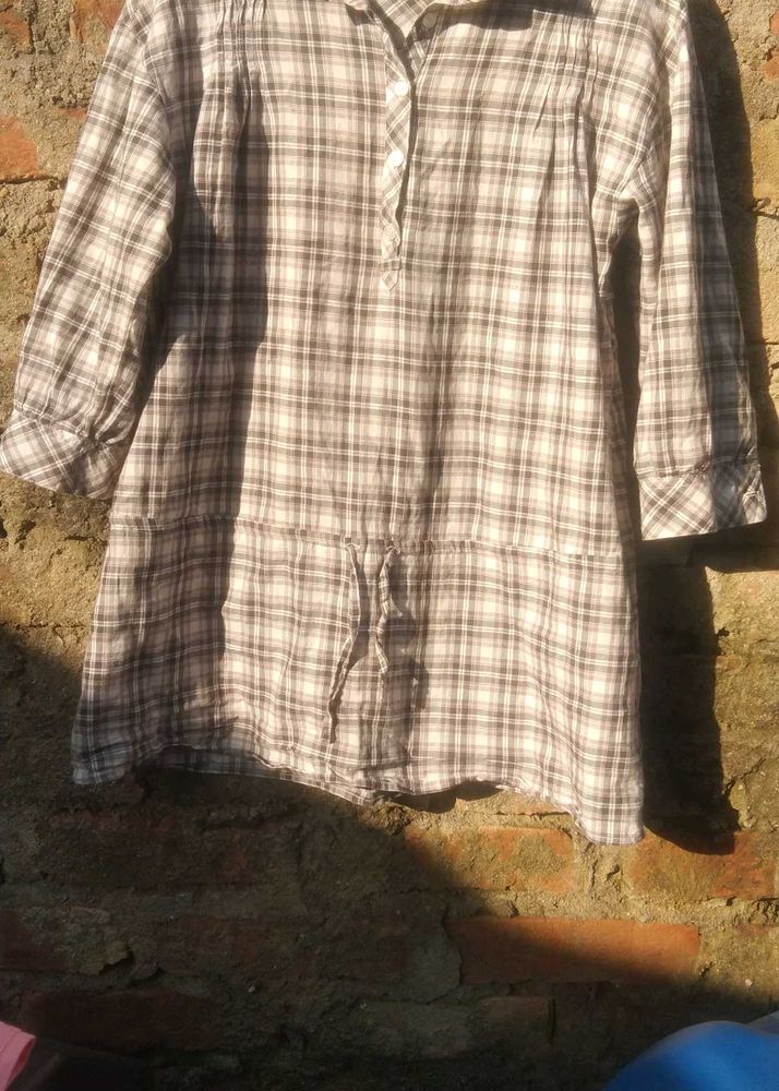 Plaid Tunic Shirt