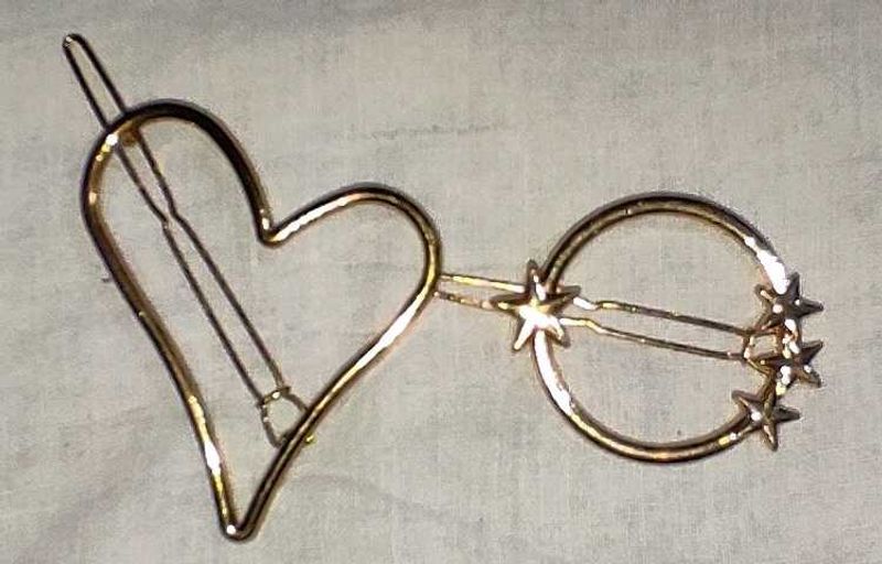 Heart &amp; Star Hair Clip