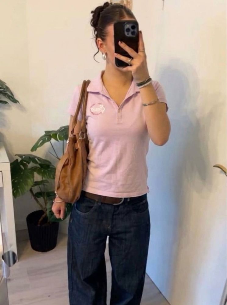 Pink y2k Polo Shirt