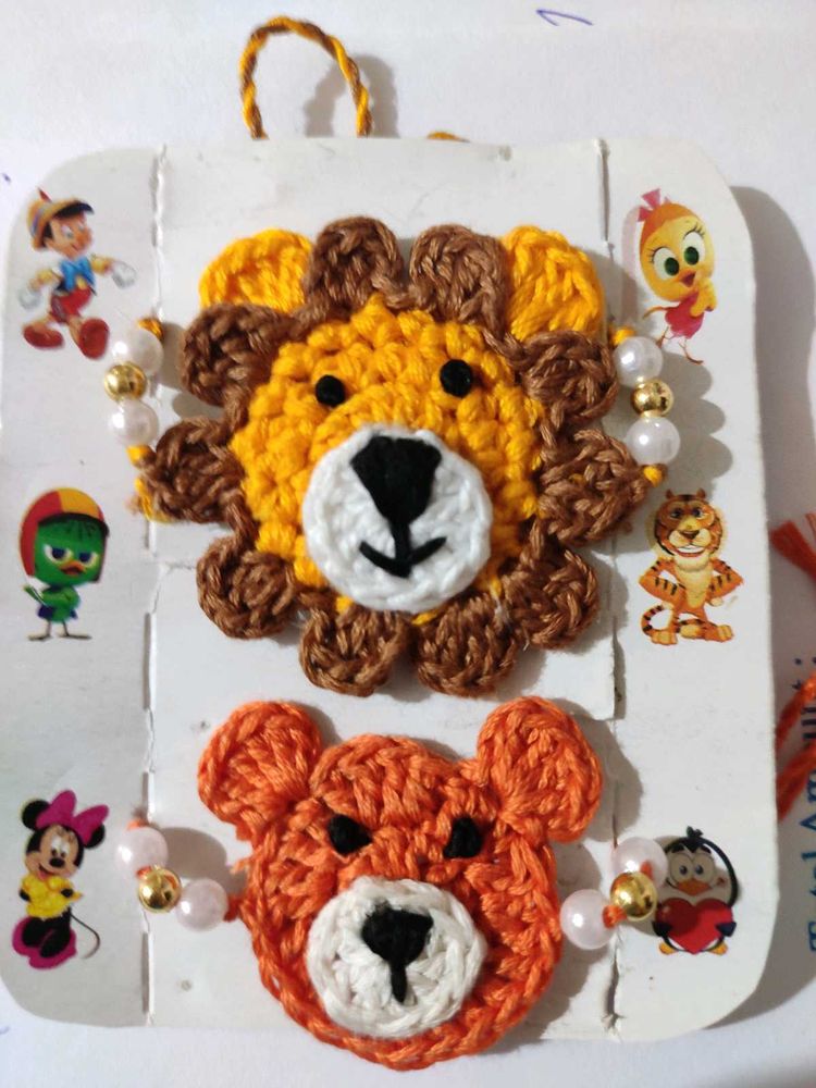 Cute Crochet Lion &amp; Bear Charms
