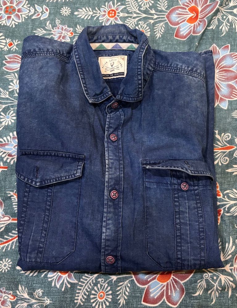 Men's Blue Denim Shirt
