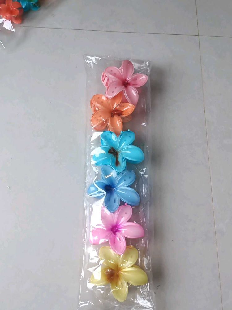 Cute Flower Hair Clips (Set of 6)