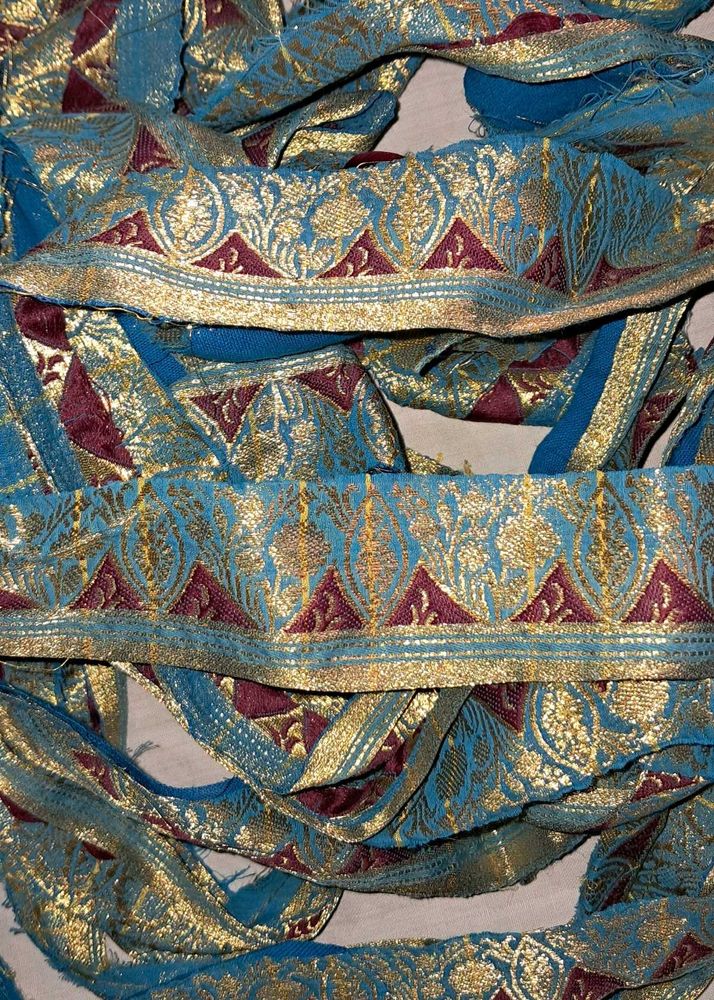 Lace(maroon, gold&amp; cyan)