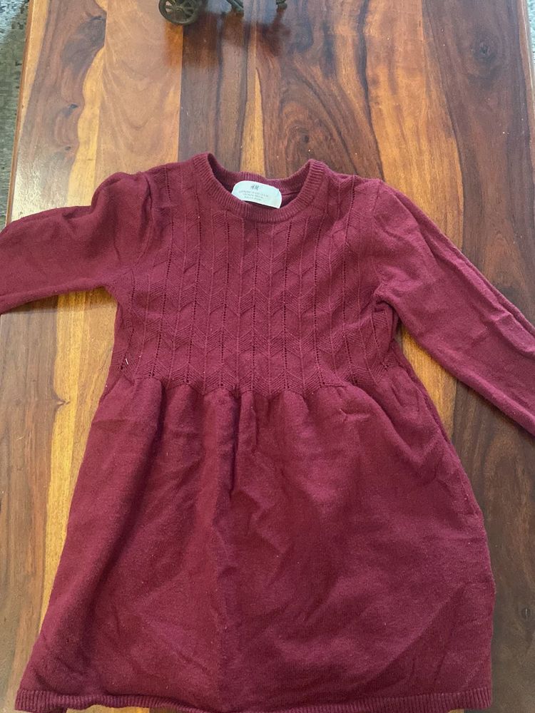 Burgundy Knit Dress