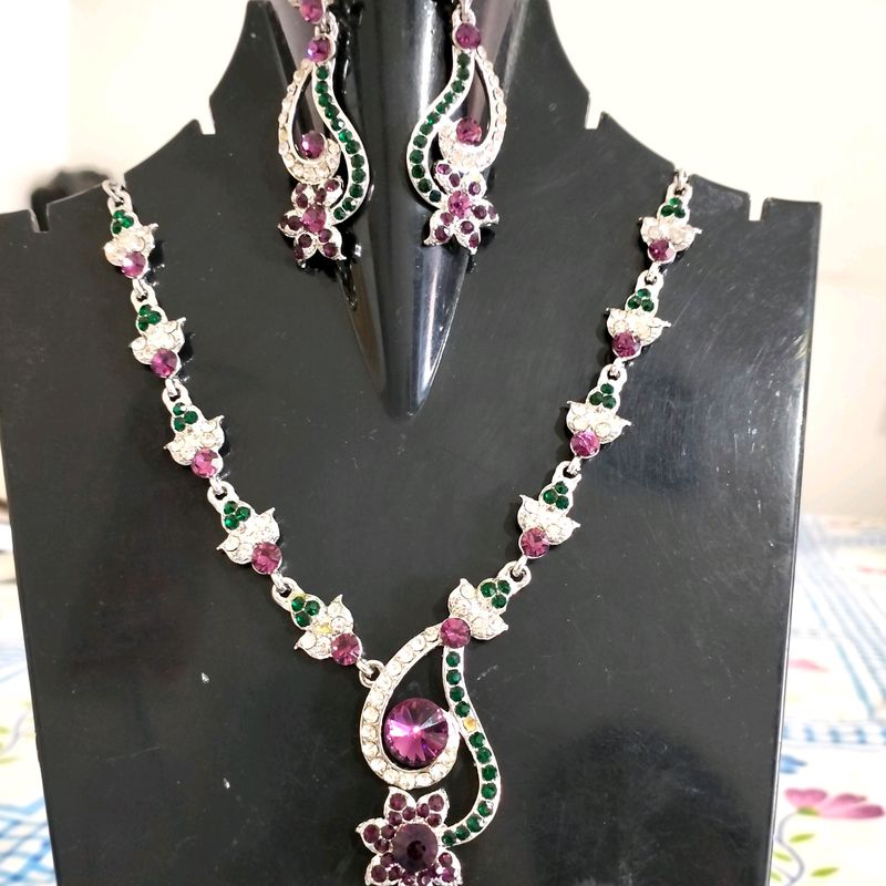 Multicolored Stone Neckpiece Wear Only Once