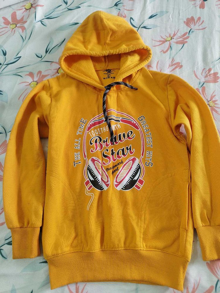 Yellow Graphic Hoodie