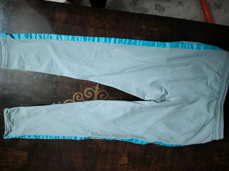Light Blue Velour Track Pants