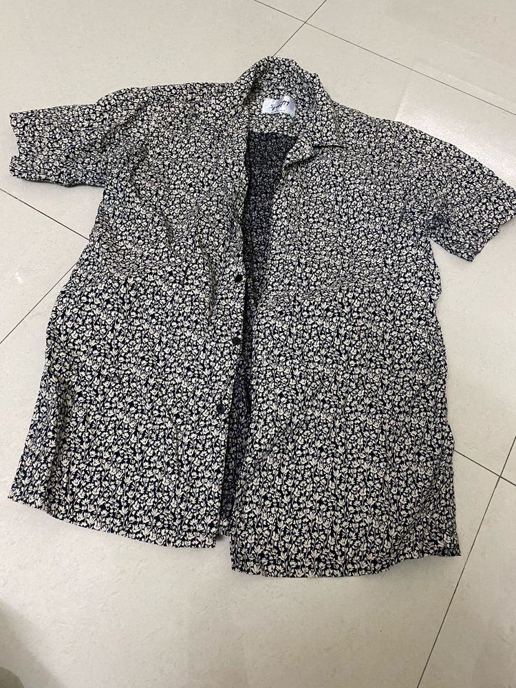 Men's Short Sleeve Floral Shirt