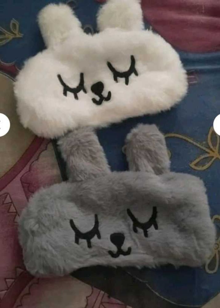 Cute Bunny Plush Sleep Mask free in coins