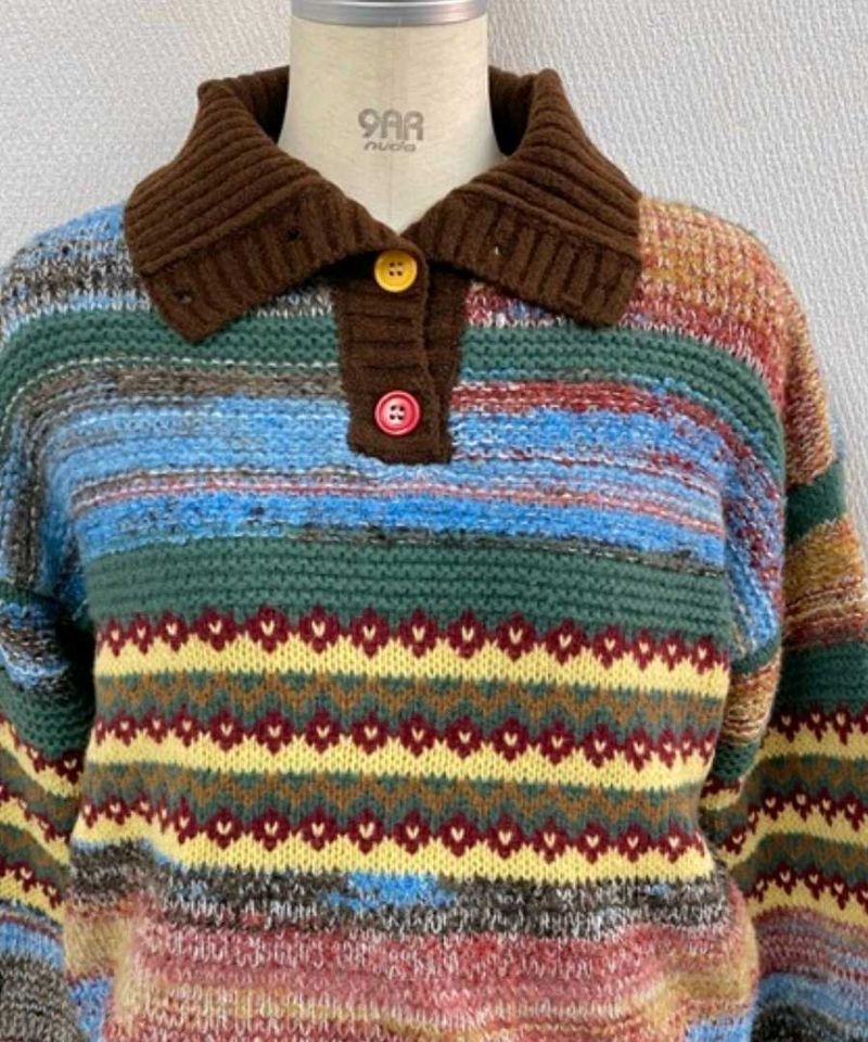 Colorful Striped Knit Sweater