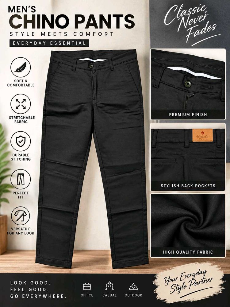 Men's Chino Pants - Black