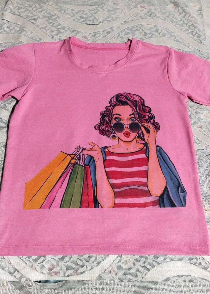 Cute Pink Graphic T-Shirt