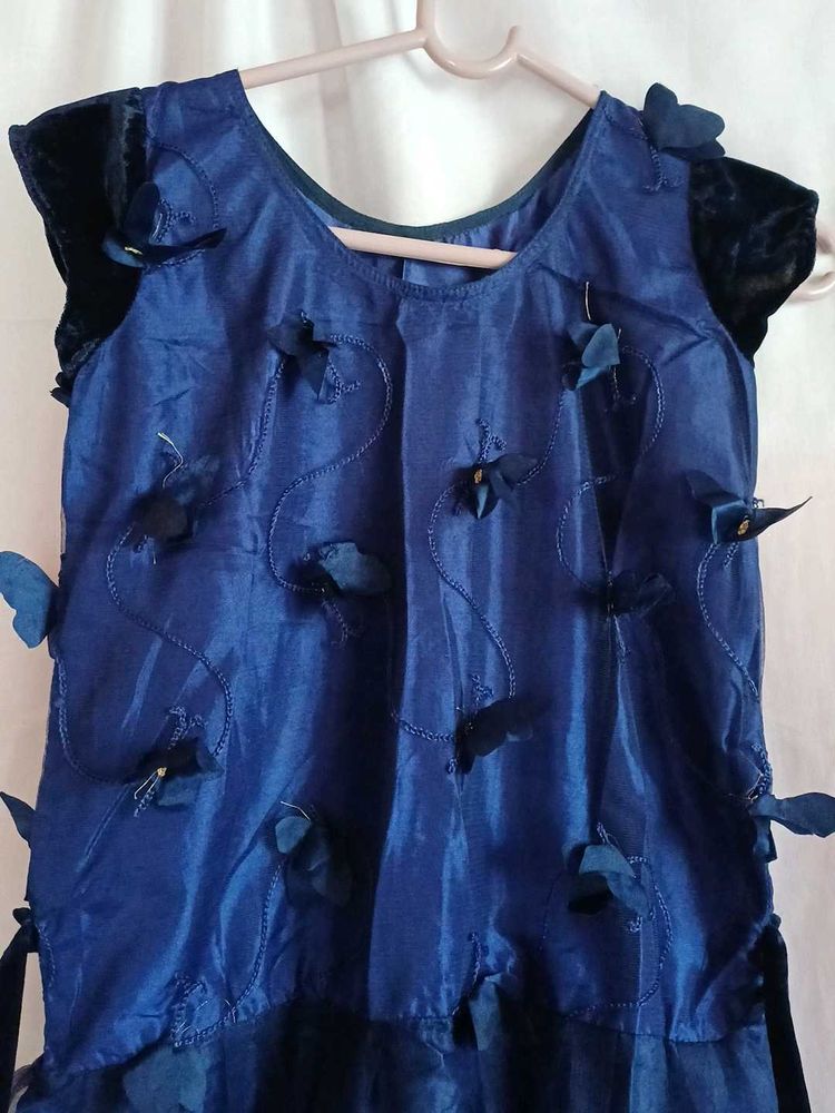 Navy blue butterfly gown