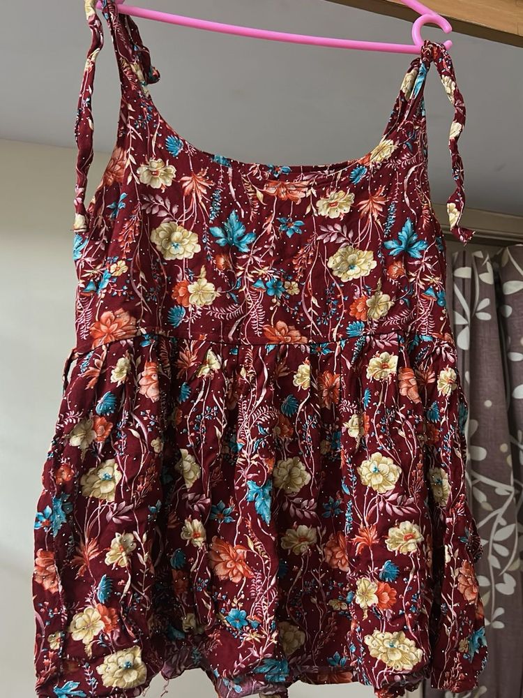 Boho Floral Halter Neck Top